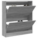 Vidaxl schoenenkast 80x21x87,5 cm bewerkt hout grijs sonoma eikenkleur