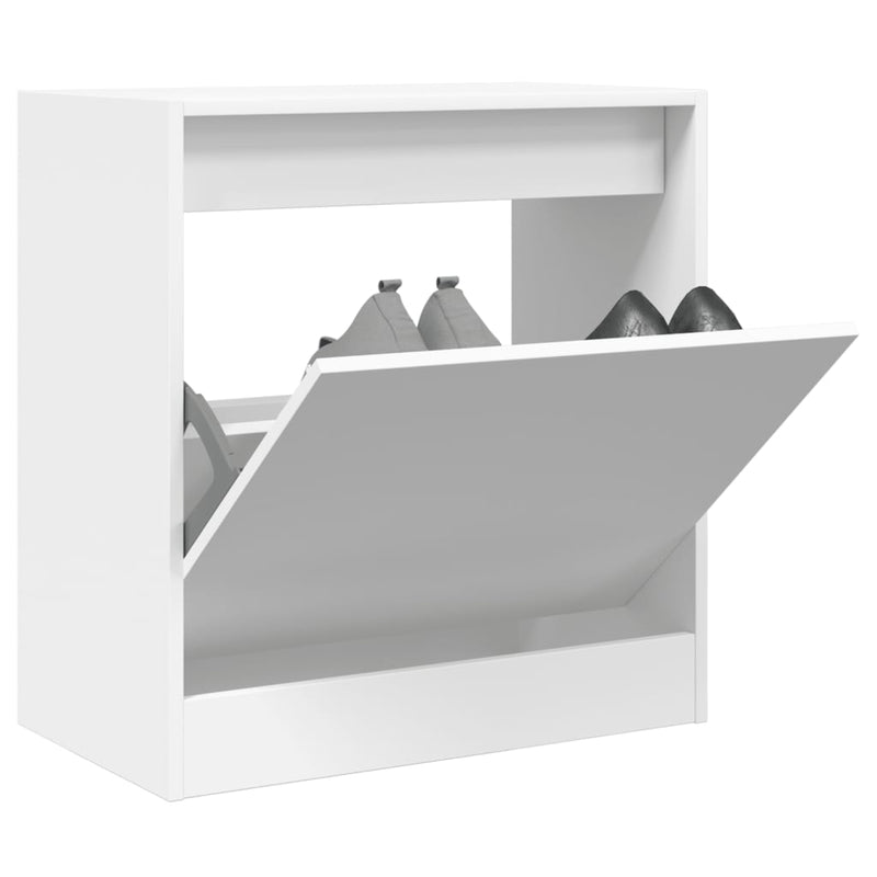 Afbeelding laden in galerijviewer, Vidaxl schoenenkast 60x34x63,5 cm bewerkt hout wit
