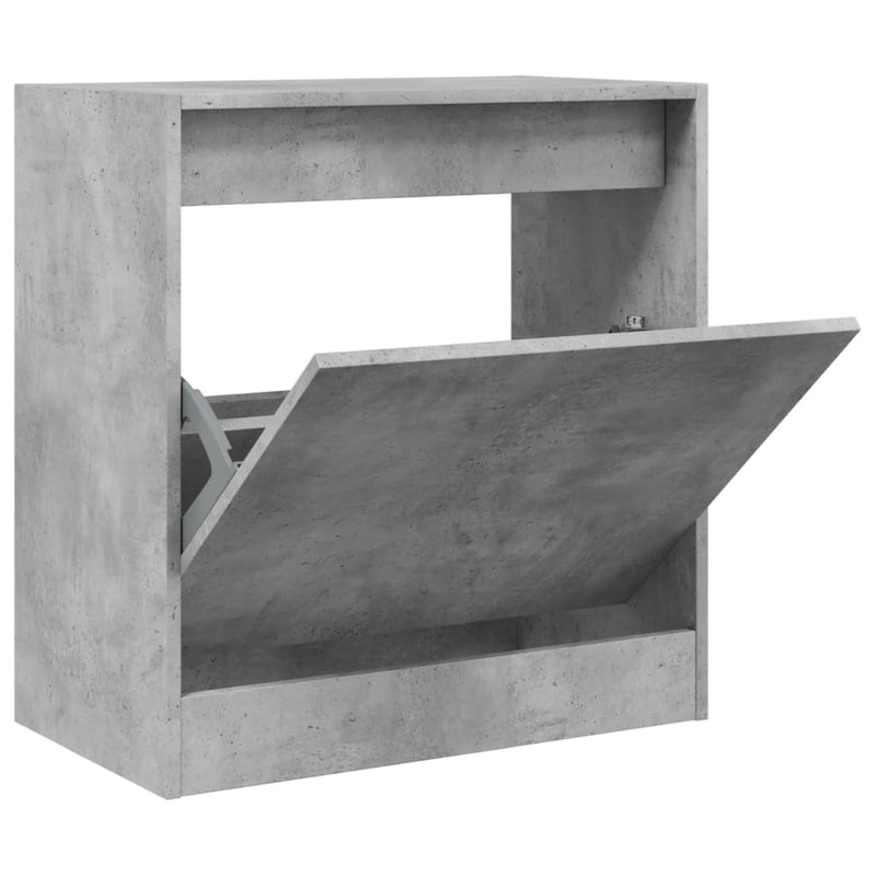 Afbeelding laden in galerijviewer, Vidaxl schoenenkast 60x34x63,5 cm bewerkt hout betongrijs
