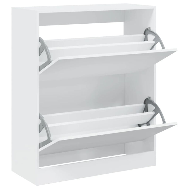 Afbeelding laden in galerijviewer, Vidaxl schoenenkast 80x34x96,5 cm bewerkt hout wit
