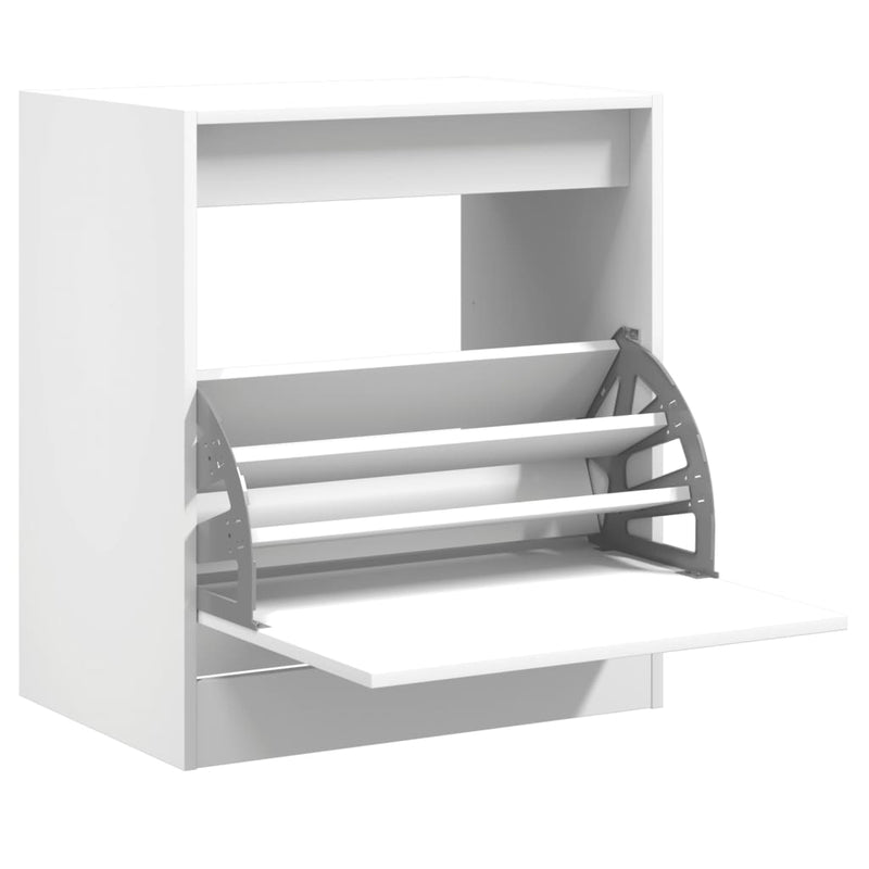 Afbeelding laden in galerijviewer, Vidaxl schoenenkast 60x42x69 cm bewerkt hout wit
