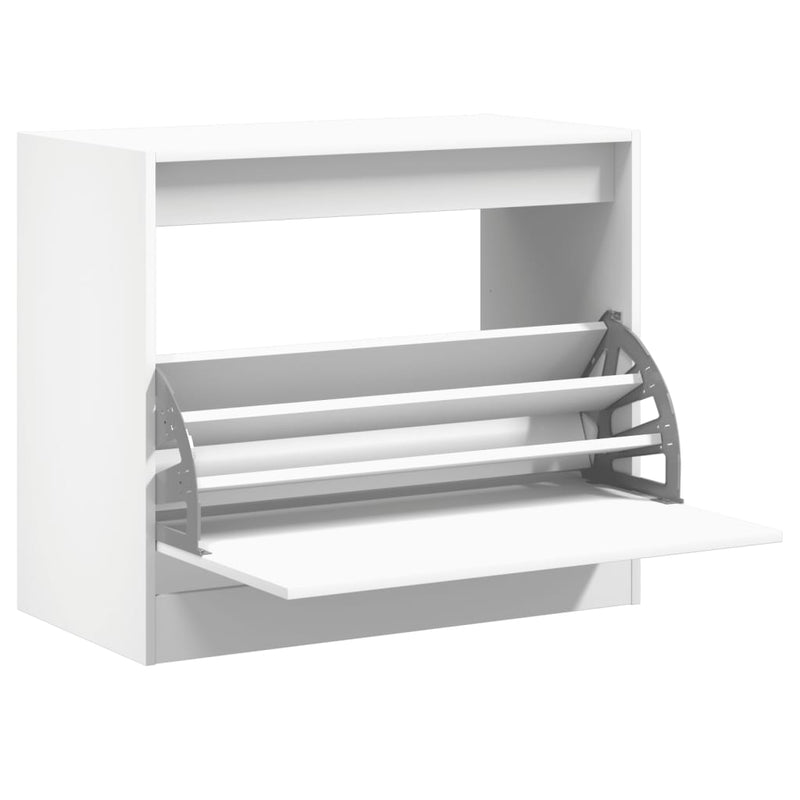 Afbeelding laden in galerijviewer, Vidaxl schoenenkast 80x42x69 cm bewerkt hout wit
