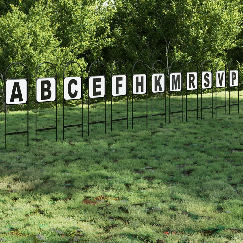 Afbeelding laden in galerijviewer, Vidaxl dressuurletters 12 st staal
