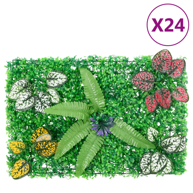 Afbeelding laden in galerijviewer, Vidaxl hek met kunstplanten 24 st 40x60 cm groen
