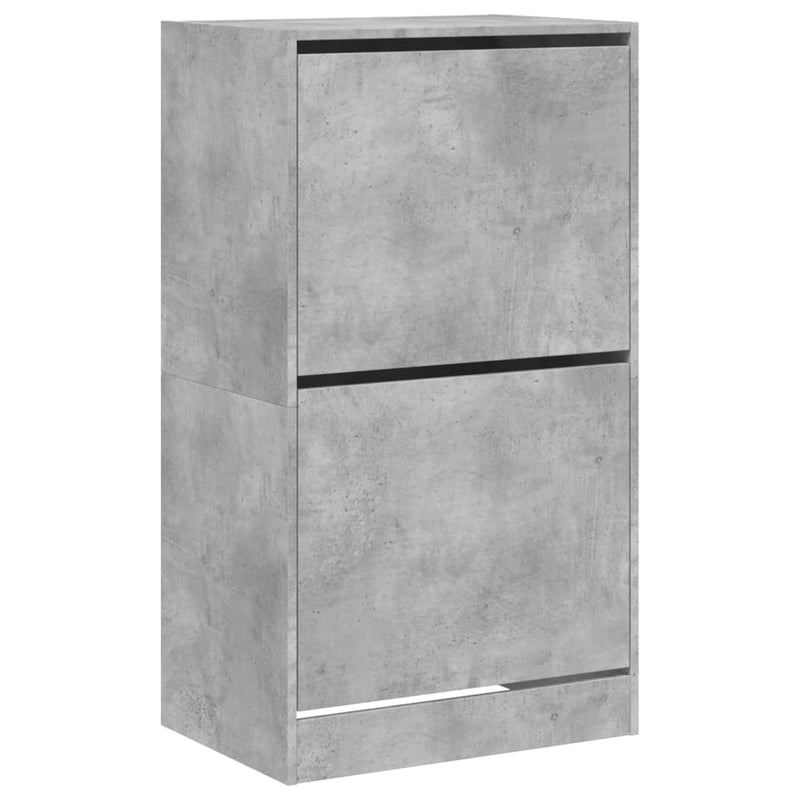 Afbeelding laden in galerijviewer, VidaXL Schoenenkast met 2 klaplades 60x42x108 cm betongrijs
