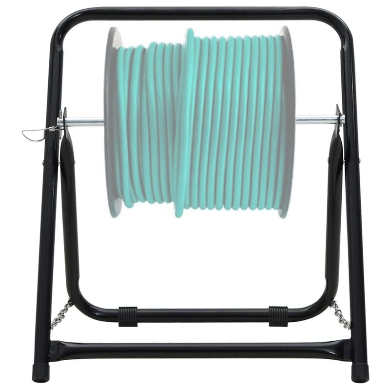 Afbeelding laden in galerijviewer, Vidaxl slanghaspelwagen 48 cm 45 kg gepoedercoat staal zwart
