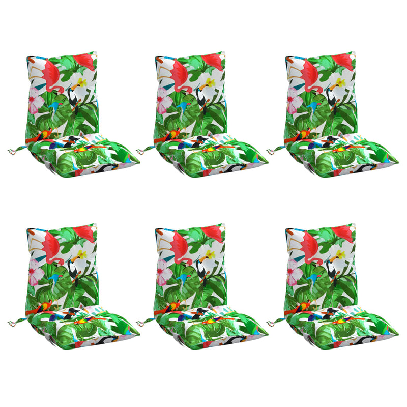 Afbeelding laden in galerijviewer, Vidaxl stoelkussens 6 st lage rug oxford stof meerkleurig
