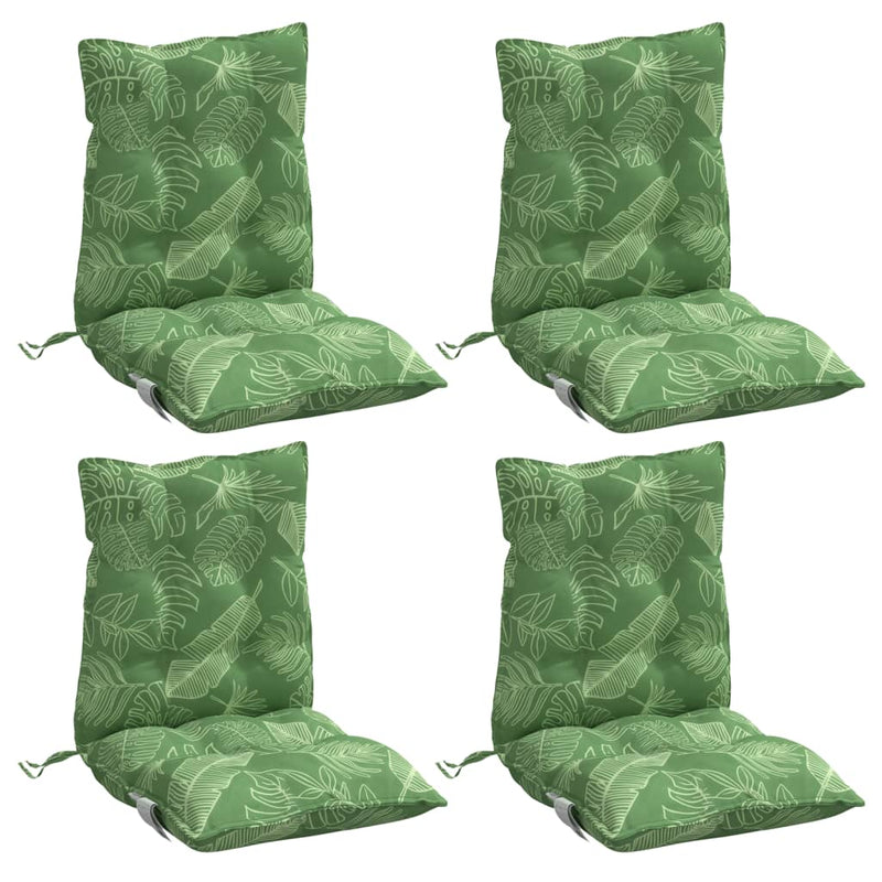 Afbeelding laden in galerijviewer, Vidaxl stoelkussens 2 st lage rug bladpatroon oxford stof
