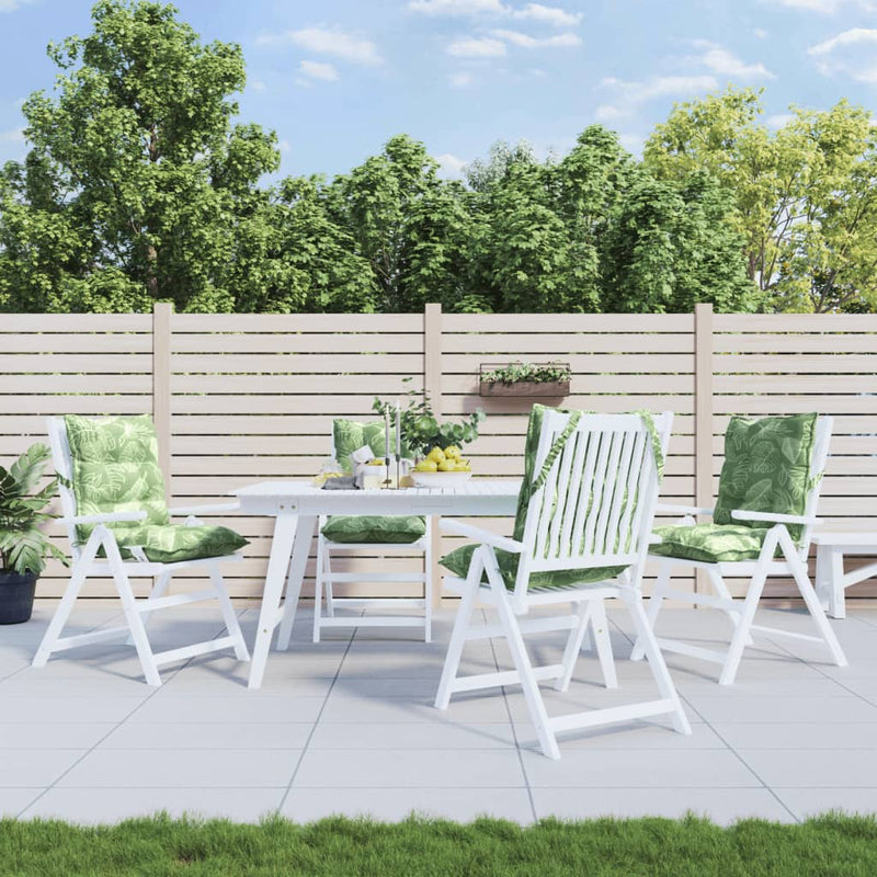 Afbeelding laden in galerijviewer, Vidaxl stoelkussens 2 st lage rug bladpatroon oxford stof
