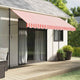 Vidaxl vervangingsdoek voor luifel 350x250 cm polyester rood en wit