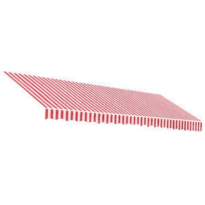 Vidaxl vervangingsdoek voor luifel 450x300 cm polyester rood en wit