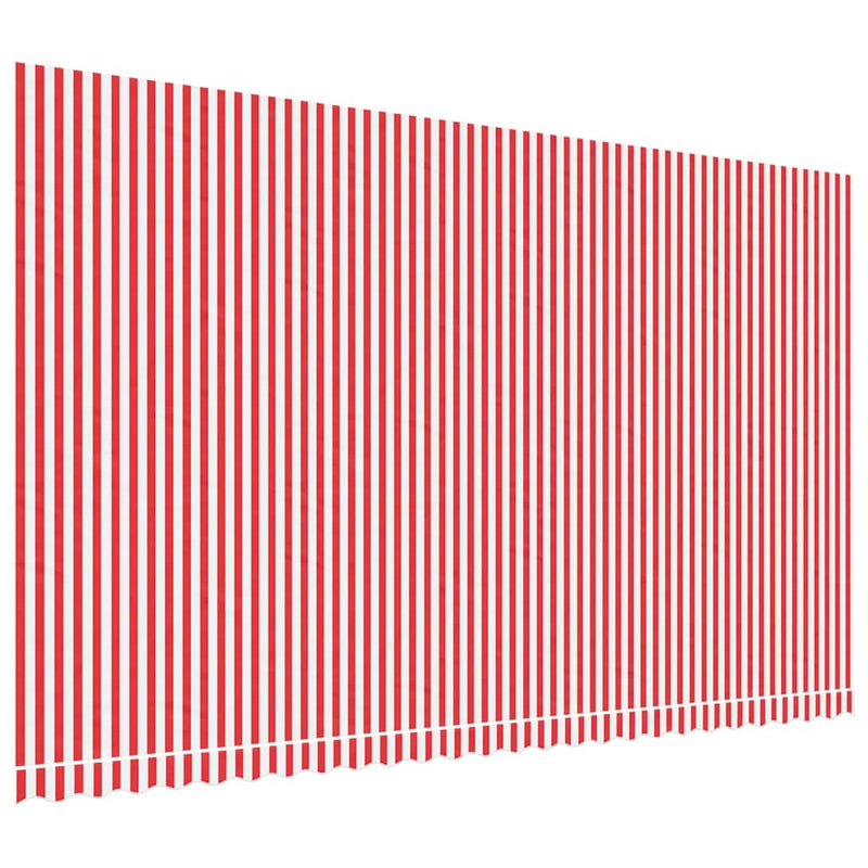Afbeelding laden in galerijviewer, Vidaxl vervangingsdoek voor luifel 600x350 cm polyester rood en wit
