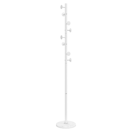 Vidaxl kapstok 176 cm gepoedercoat ijzer wit