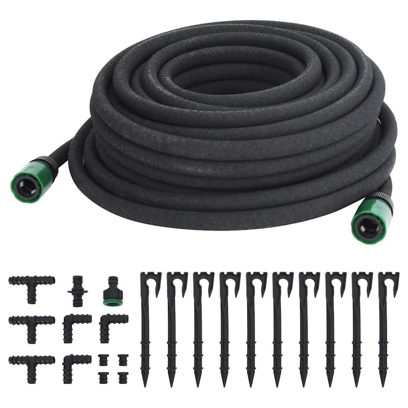 Afbeelding laden in galerijviewer, Vidaxl druppelslang 0,6'' 25 m rubber zwart
