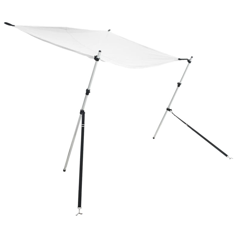 Afbeelding laden in galerijviewer, Vidaxl schaduwdoek t-top 170x208x(115-183) cm wit
