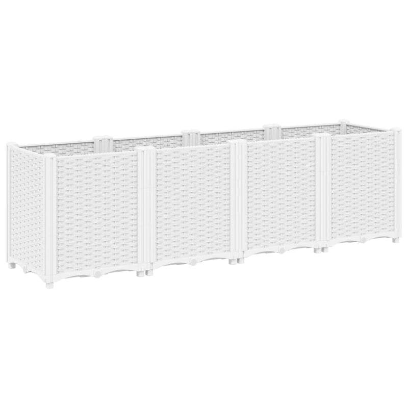 Afbeelding laden in galerijviewer, Vidaxl plantenbak 160x40x53 cm polypropeen wit
