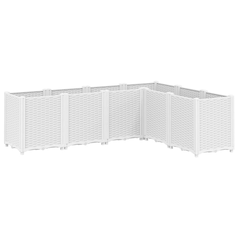 Afbeelding laden in galerijviewer, Vidaxl plantenbak 160x120x53 cm polypropeen wit
