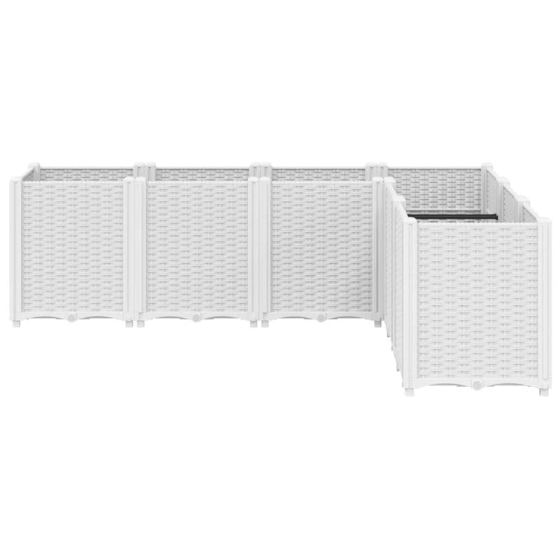 Afbeelding laden in galerijviewer, Vidaxl plantenbak 160x120x53 cm polypropeen wit
