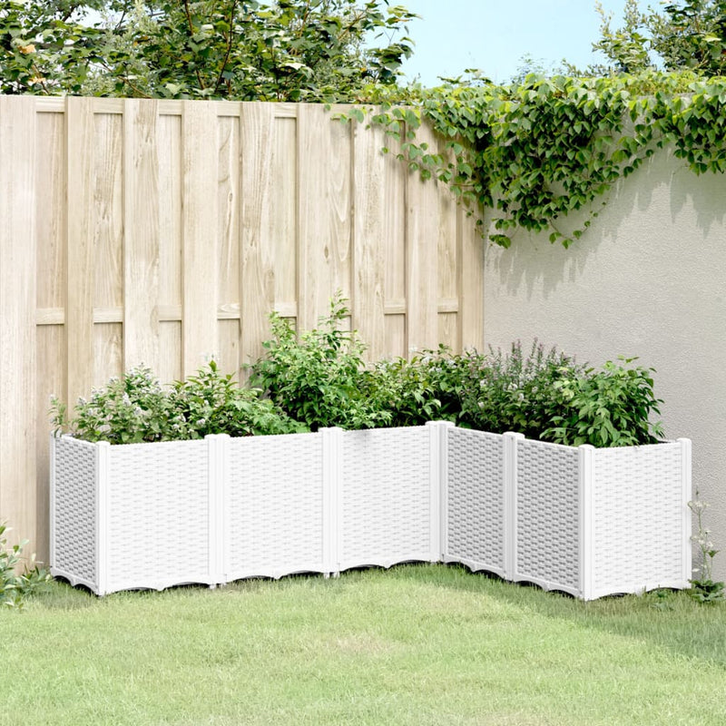 Afbeelding laden in galerijviewer, Vidaxl plantenbak 160x120x53 cm polypropeen wit
