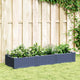Vidaxl plantenbak met pinnen 125x40x28,5 cm polypropeen blauwgrijs