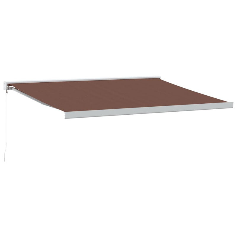 Afbeelding laden in galerijviewer, VidaXL Luifel handmatig uittrekbaar 400x300 cm bruin
