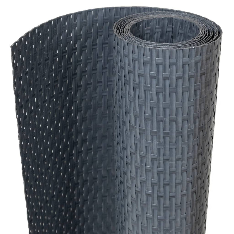 Afbeelding laden in galerijviewer, Vidaxl balkonscherm 1000x80 cm poly rattan antracietkleurig
