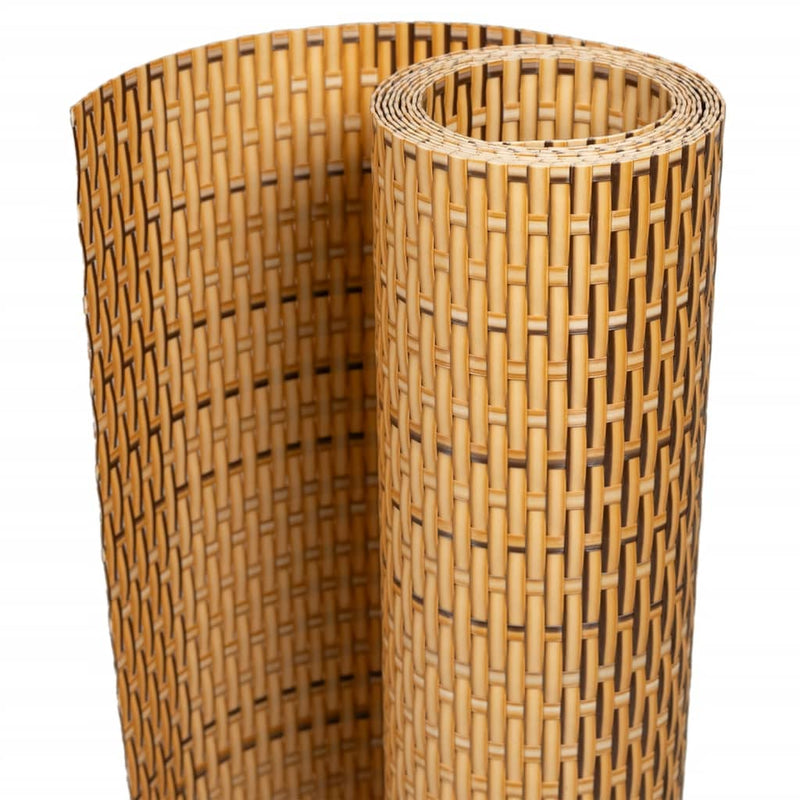 Afbeelding laden in galerijviewer, Vidaxl balkonscherm 600x90 cm poly rattan lichtbruin
