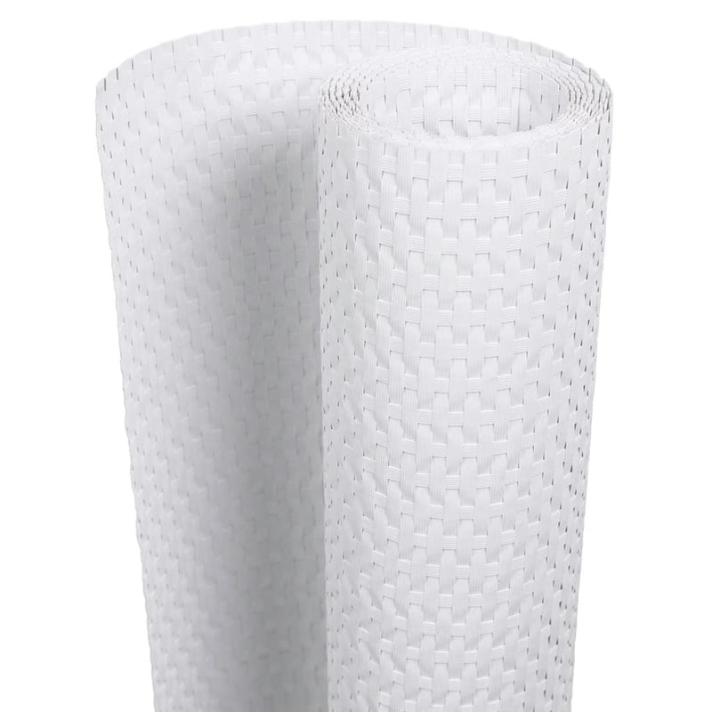Afbeelding laden in galerijviewer, Vidaxl balkonscherm 300x90 cm poly rattan wit
