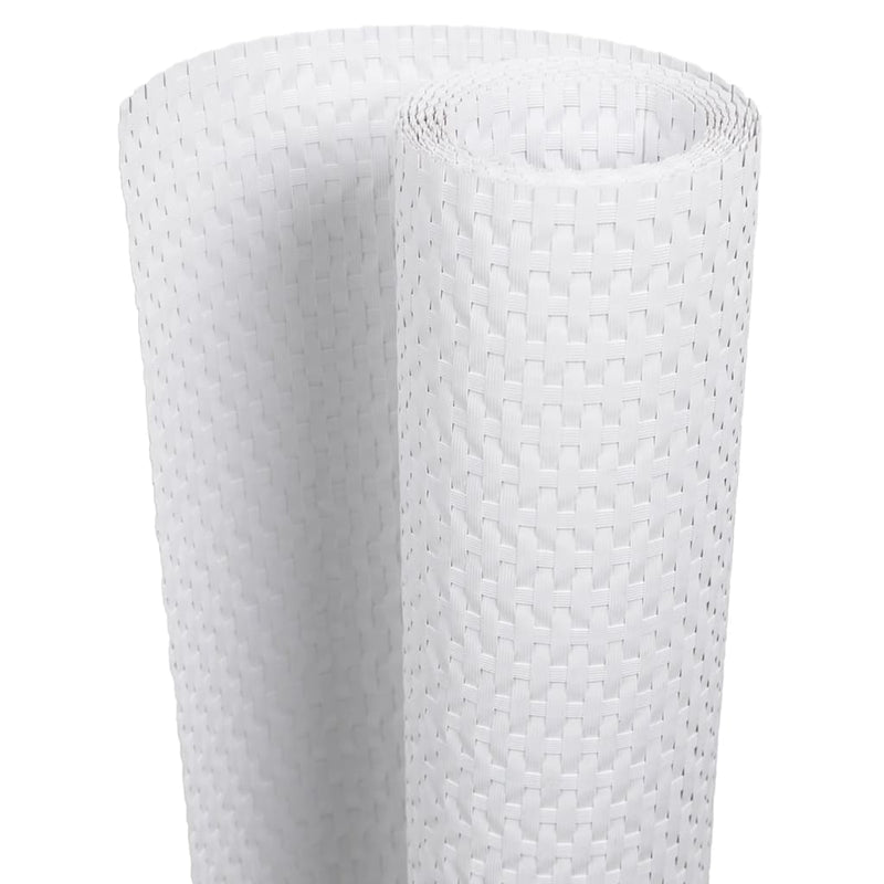 Afbeelding laden in galerijviewer, Vidaxl balkonscherm 400x80 cm poly rattan wit
