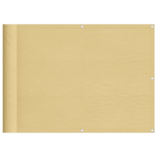 Vidaxl balkonscherm 75x600 cm 100% oxford polyester zandkleurig