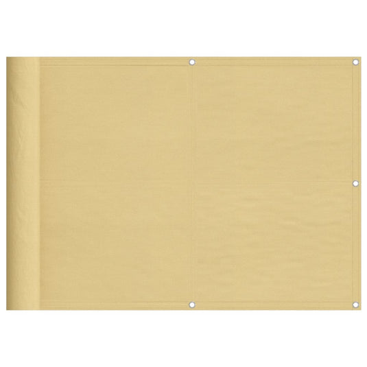 Vidaxl balkonscherm 75x800 cm 100% oxford polyester zandkleurig