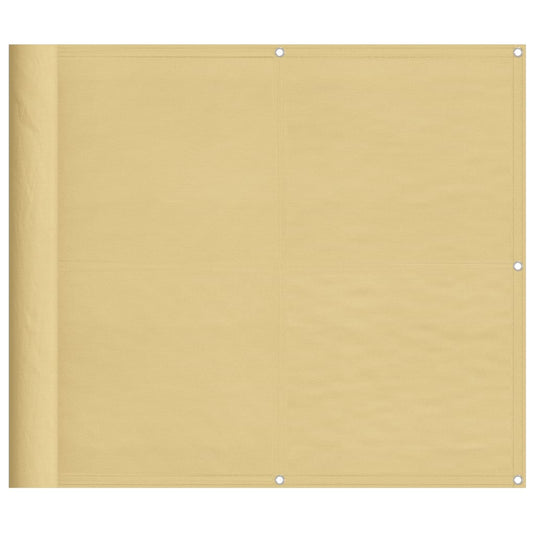 Vidaxl balkonscherm 90x500 cm 100% oxford polyester zandkleurig