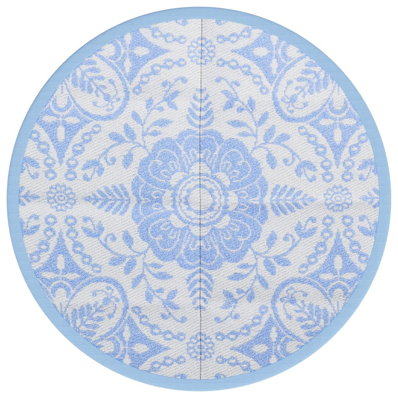 Afbeelding laden in galerijviewer, Vidaxl buitenkleed arakil ø120 cm polypropeen babyblauw
