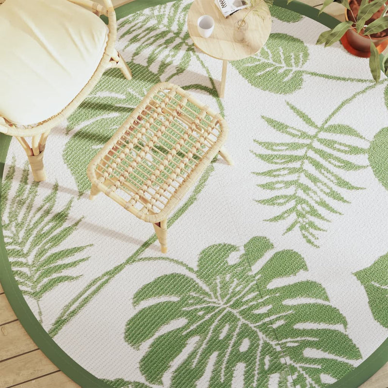 Afbeelding laden in galerijviewer, VidaXL Buitenkleed Ø200 cm polypropeen groen
