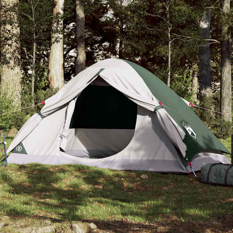 Afbeelding laden in galerijviewer, Vidaxl koepeltent 4-persoons waterdicht groen
