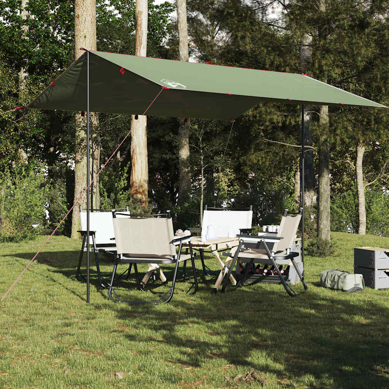 Afbeelding laden in galerijviewer, Vidaxl kampeerluifel waterdicht 360x294 cm groen
