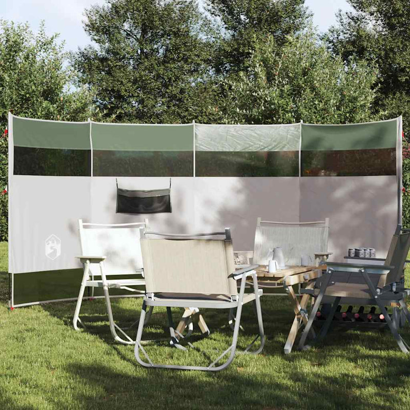 Afbeelding laden in galerijviewer, Vidaxl windscherm camping waterdicht 366x152x152 cm groen
