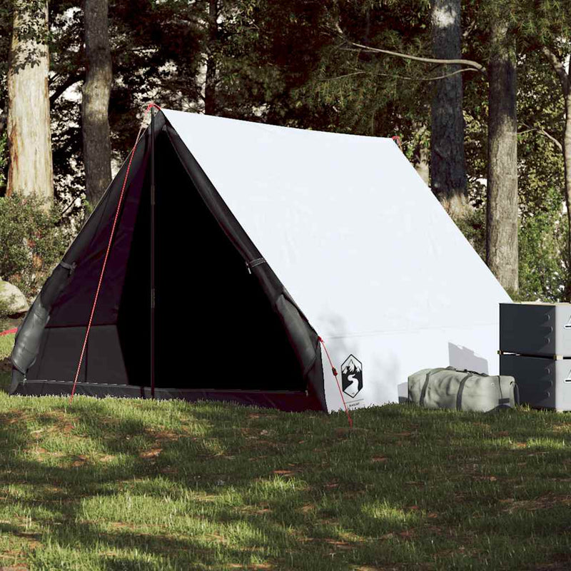 Afbeelding laden in galerijviewer, Vidaxl tent a-frame 2-persoons waterdicht verduisterend stof wit
