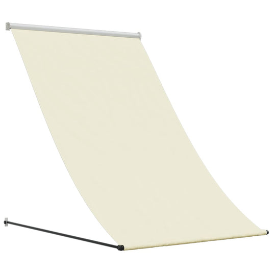 Vidaxl luifel uittrekbaar 100x150 cm stof en staal crèmekleurig
