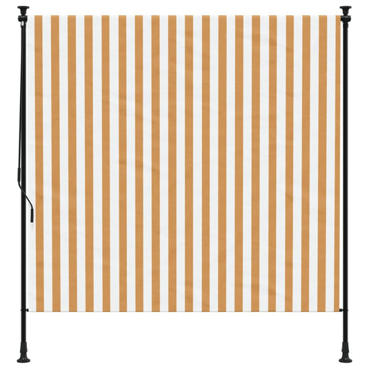 Vidaxl rolgordijn voor buiten 200x270 cm stof en staal oranje en wit