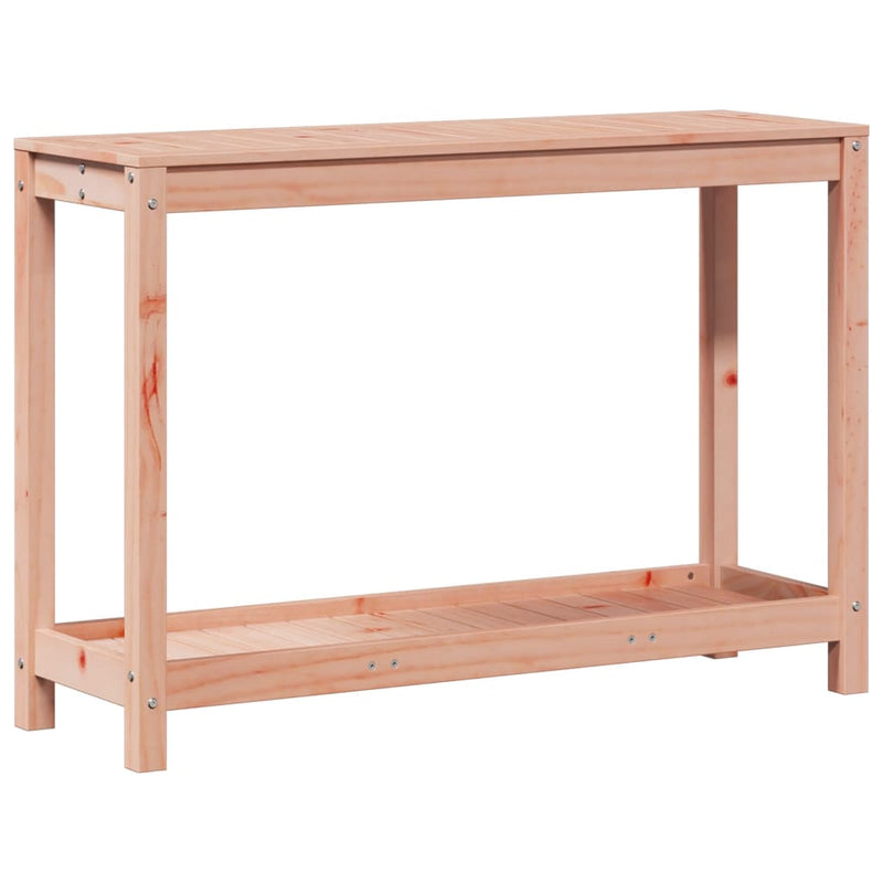 Afbeelding laden in galerijviewer, Vidaxl oppottafel met schap 108x35x75 cm massief douglashout
