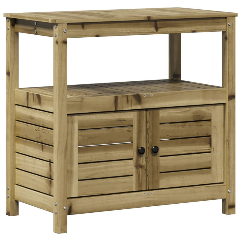 Afbeelding laden in galerijviewer, Vidaxl oppottafel met schappen 82,5x45x81 cm geïmpregneerd hout
