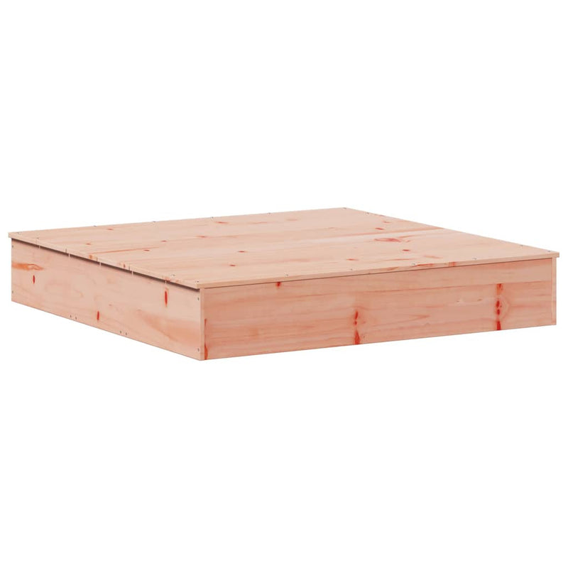 Afbeelding laden in galerijviewer, Vidaxl zandbak met deksel 111x111x19,5 cm massief douglashout
