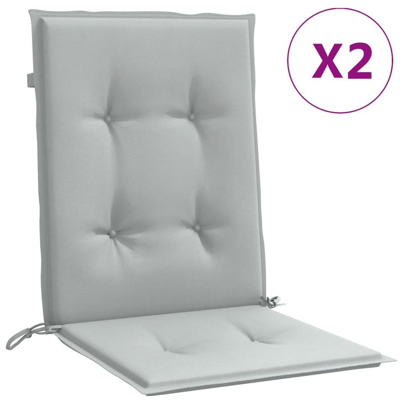 Afbeelding laden in galerijviewer, Vidaxl stoelkussens 2 st lage rug 100x50x4 cm stof lichtgrijs
