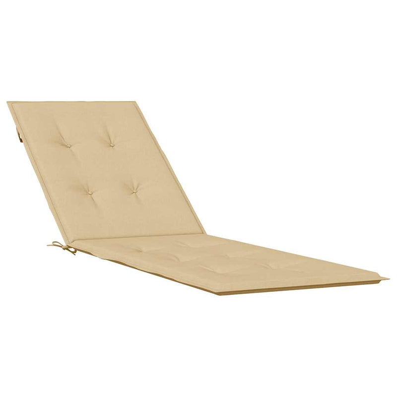 Afbeelding laden in galerijviewer, Vidaxl terrasstoelkussen (75+105) x 50 x 4 cm stof gemêleerd beige
