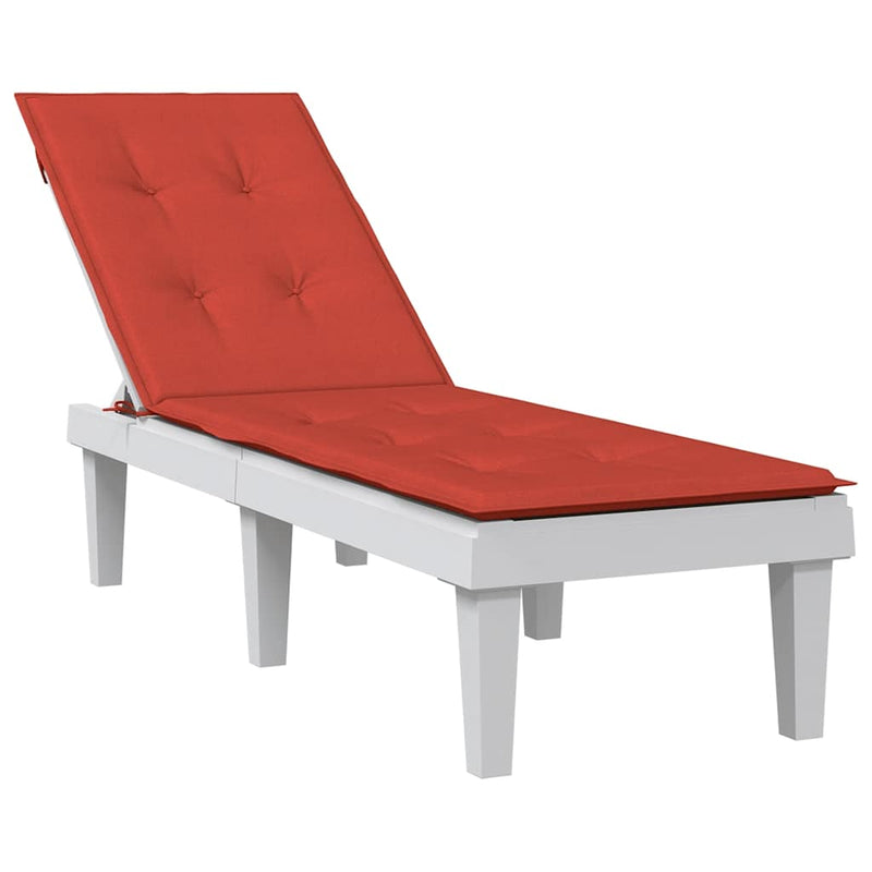 Afbeelding laden in galerijviewer, Vidaxl terrasstoelkussen (75+105) x 50 x 4 cm stof gemêleerd rood
