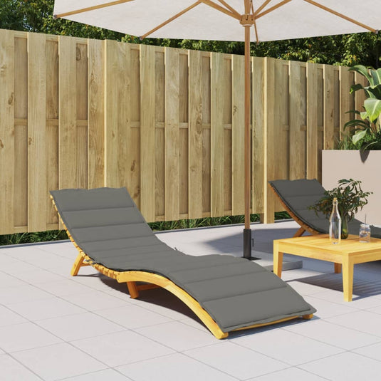 Vidaxl ligbedkussen 200x70x4 cm stof gemêleerd donkergrijs