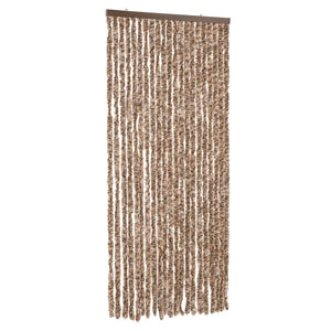Vidaxl vliegengordijn 90x200 cm chenille beige en donkerbruin