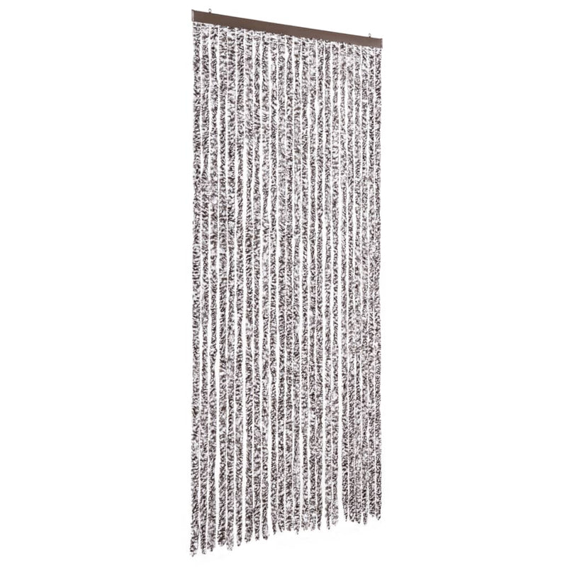 Afbeelding laden in galerijviewer, Vidaxl vliegengordijn 100x230 cm chenille bruin en beige
