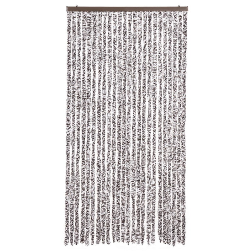 Afbeelding laden in galerijviewer, Vidaxl vliegengordijn 100x230 cm chenille bruin en beige
